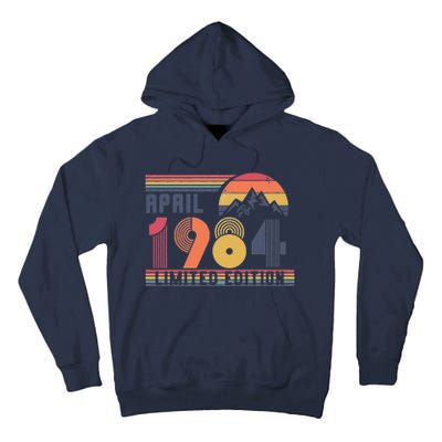 40th Birthday Retro April 1984 Birthday Tall Hoodie