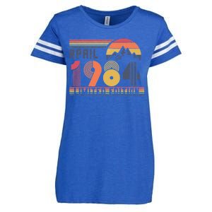 40th Birthday Retro April 1984 Birthday Enza Ladies Jersey Football T-Shirt