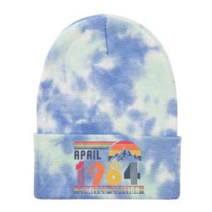 40th Birthday Retro April 1984 Birthday Tie Dye 12in Knit Beanie