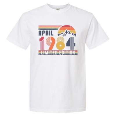 40th Birthday Retro April 1984 Birthday Garment-Dyed Heavyweight T-Shirt