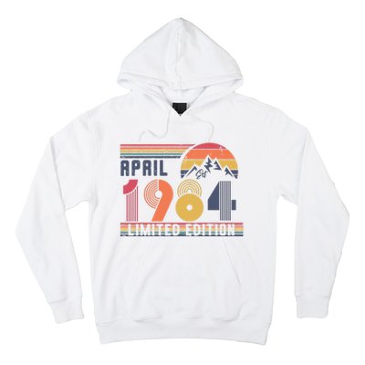 40th Birthday Retro April 1984 Birthday Hoodie