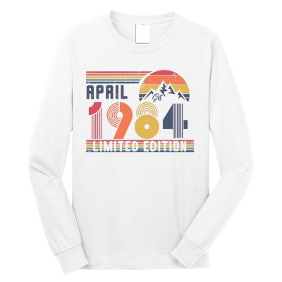 40th Birthday Retro April 1984 Birthday Long Sleeve Shirt