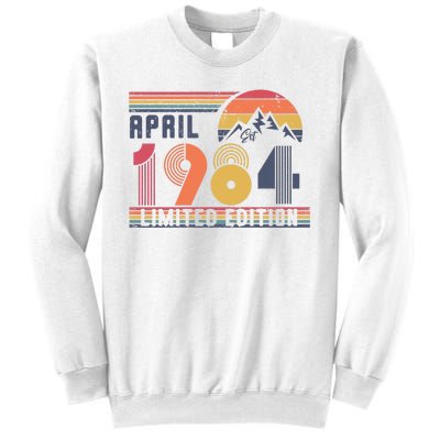 40th Birthday Retro April 1984 Birthday Sweatshirt