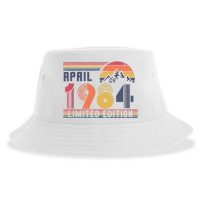 40th Birthday Retro April 1984 Birthday Sustainable Bucket Hat