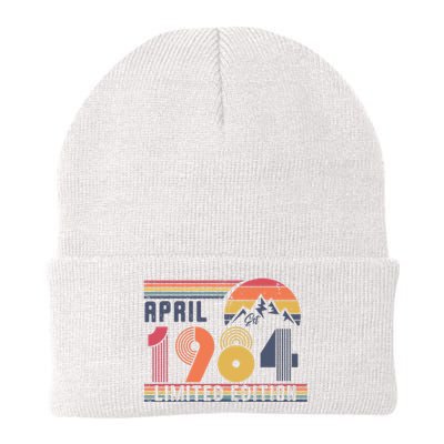 40th Birthday Retro April 1984 Birthday Knit Cap Winter Beanie