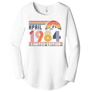 40th Birthday Retro April 1984 Birthday Women's Perfect Tri Tunic Long Sleeve Shirt