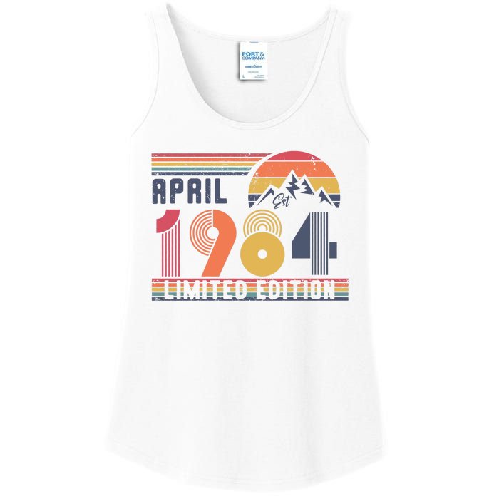 40th Birthday Retro April 1984 Birthday Ladies Essential Tank