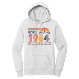 40th Birthday Retro April 1984 Birthday Women's Pullover Hoodie