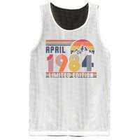 40th Birthday Retro April 1984 Birthday Mesh Reversible Basketball Jersey Tank