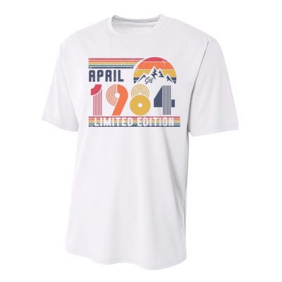 40th Birthday Retro April 1984 Birthday Performance Sprint T-Shirt