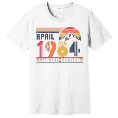 40th Birthday Retro April 1984 Birthday Premium T-Shirt