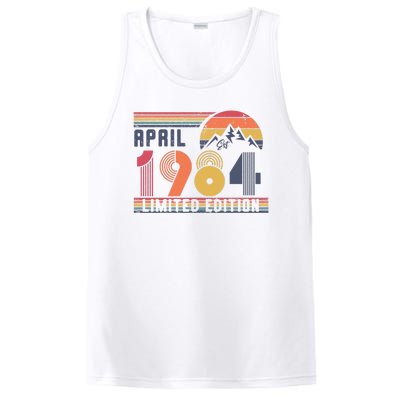 40th Birthday Retro April 1984 Birthday PosiCharge Competitor Tank