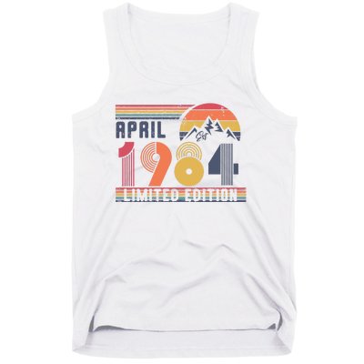 40th Birthday Retro April 1984 Birthday Tank Top