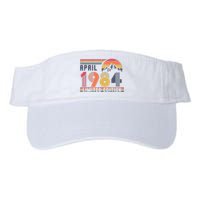 40th Birthday Retro April 1984 Birthday Valucap Bio-Washed Visor