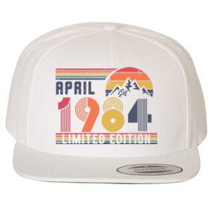 40th Birthday Retro April 1984 Birthday Wool Snapback Cap