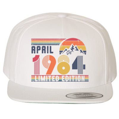 40th Birthday Retro April 1984 Birthday Wool Snapback Cap