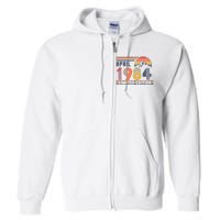 40th Birthday Retro April 1984 Birthday Full Zip Hoodie