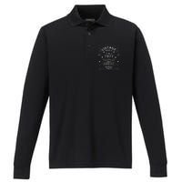 47th Birthday Retro Limited Edition Man Woman Vintage 1977 Performance Long Sleeve Polo