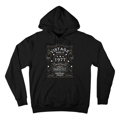 47th Birthday Retro Limited Edition Man Woman Vintage 1977 Hoodie