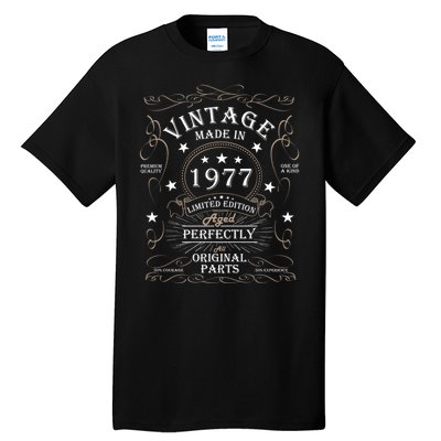 47th Birthday Retro Limited Edition Man Woman Vintage 1977 Tall T-Shirt