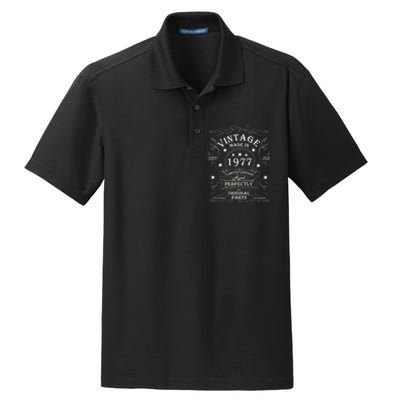 47th Birthday Retro Limited Edition Man Woman Vintage 1977 Dry Zone Grid Polo