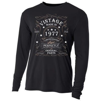 47th Birthday Retro Limited Edition Man Woman Vintage 1977 Cooling Performance Long Sleeve Crew