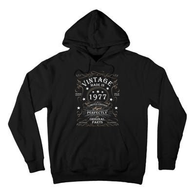 47th Birthday Retro Limited Edition Man Woman Vintage 1977 Tall Hoodie