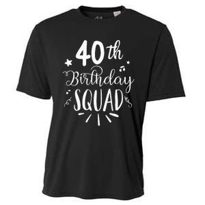 40th Birthday Squad Happy Birthday Party Cooling Performance Crew T-Shirt