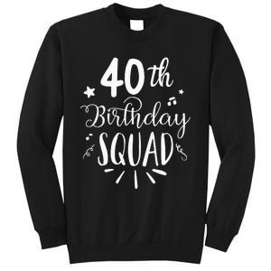 40th Birthday Squad Happy Birthday Party Sweatshirt