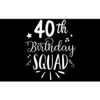 40th Birthday Squad Happy Birthday Party Bumper Sticker