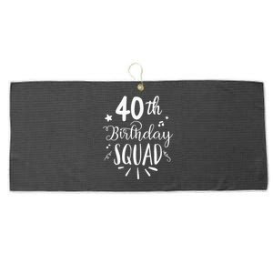 40th Birthday Squad Happy Birthday Party Large Microfiber Waffle Golf Towel