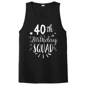 40th Birthday Squad Happy Birthday Party PosiCharge Competitor Tank