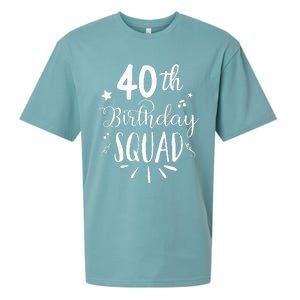 40th Birthday Squad Happy Birthday Party Sueded Cloud Jersey T-Shirt