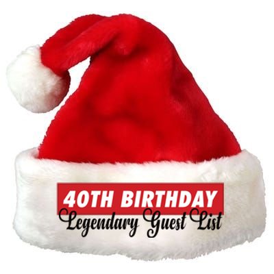 40th Birthday Signatures Guest List Birthday Party To Sign For 40 Years Premium Christmas Santa Hat