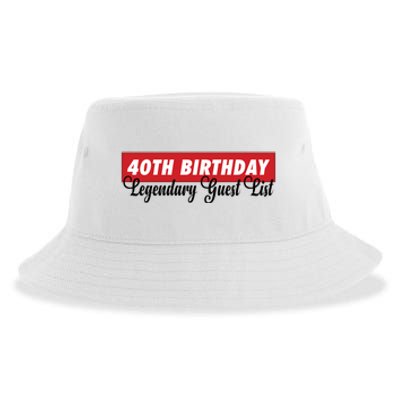 40th Birthday Signatures Guest List Birthday Party To Sign For 40 Years Sustainable Bucket Hat