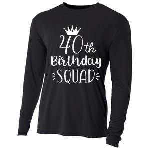 40 Birthday Squad 40th Birthday Group Cooling Performance Long Sleeve Crew