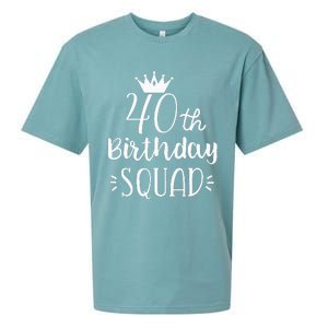 40 Birthday Squad 40th Birthday Group Sueded Cloud Jersey T-Shirt