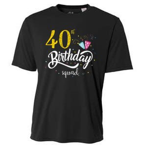 40th Birthday Squad 40 Party Crew Group Cooling Performance Crew T-Shirt