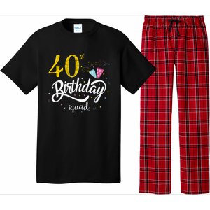 40th Birthday Squad 40 Party Crew Group Pajama Set