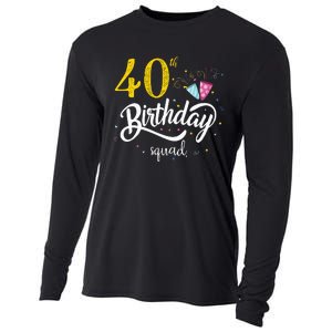 40th Birthday Squad 40 Party Crew Group Cooling Performance Long Sleeve Crew