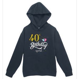 40th Birthday Squad 40 Party Crew Group Urban Pullover Hoodie