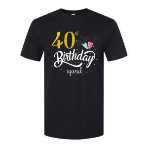 40th Birthday Squad 40 Party Crew Group Softstyle CVC T-Shirt