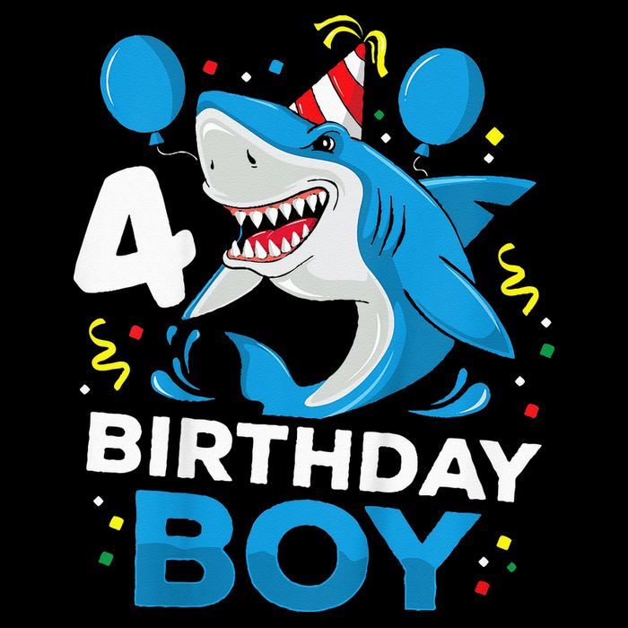 4th Birthday Shark Ocean Theme Party 4 Years Old Impact Tech Backpack