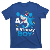 4th Birthday Shark Ocean Theme Party 4 Years Old T-Shirt