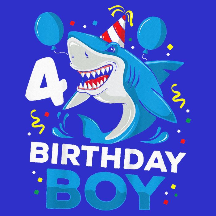 4th Birthday Shark Ocean Theme Party 4 Years Old 16 in Basic Backpack