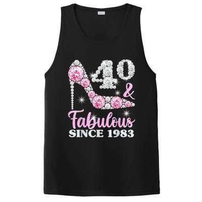 40th Birthday Shirts For Wo, 40 And Fabulous Since 1983 PosiCharge Competitor Tank