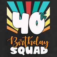 40th Birthday Squad 40 Years Old Adult Drive Performance Visor