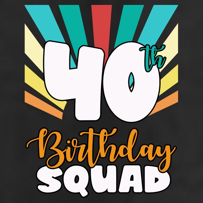 40th Birthday Squad 40 Years Old Adult Drive Performance Visor