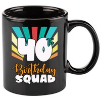 40th Birthday Squad 40 Years Old 11oz C Handle Ceramic Mug