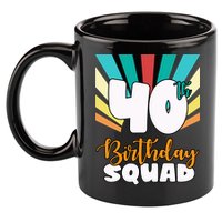 40th Birthday Squad 40 Years Old 11oz C Handle Ceramic Mug